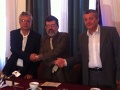 Ο Δήμαρχος Μινώα Πεδιάδας, κ. Ζαχαρίας Καλογεράκης, ο Δήμαρχος Λέσβου κ. Δημήτρης Βουνάτσος και ο Δήμαρχος Λάρνακας κ. Ανδρέας Μωυσέως στα πλαίσια της συνάντησης των εταίρων του έργου 